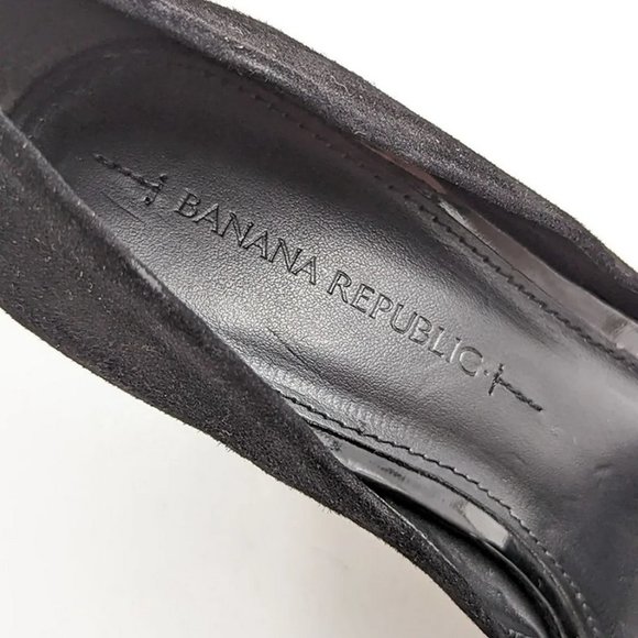 Banana Republic Adelia D'Orsay Pump Heels, Office Dressy Pointed Suede Stilettos - Picture 7 of 8